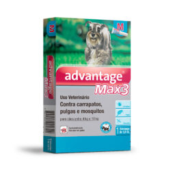 Antipulgas e Carrapatos Advantage Max3 1,0ml para Cães entre 4 e 10kg