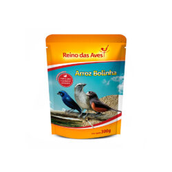 Alimento Pássaro Reino das Aves Semente de Arroz Bolinha 300g