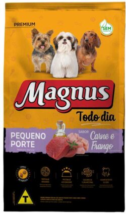 Ração Magnus Todo Dia Carne e Frango para Cães de Pequeno Porte 10,1 kg 15 kg