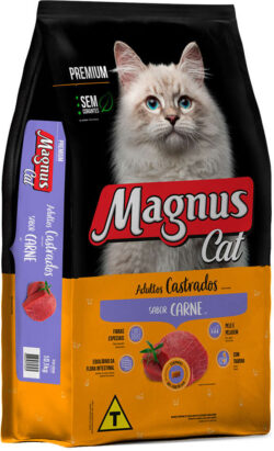 Ração Magnus Cat Carne para Gatos Adultos Castrados 20 kg