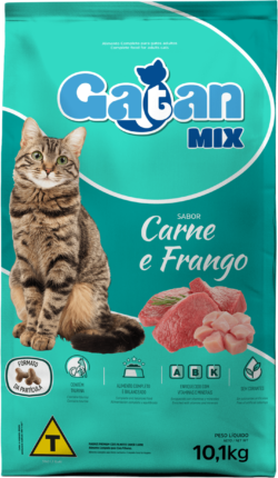 Ração Gatan Mix Adulto Carne e Frango 10,1 Kg e 20 kg